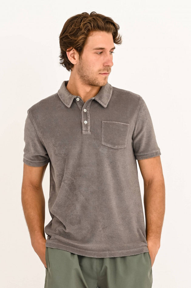 Closed Frotee Polo in Grau