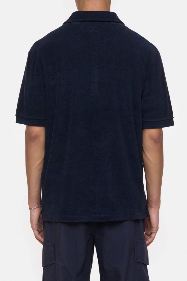 Closed Poloshirt aus Frottee in Navy