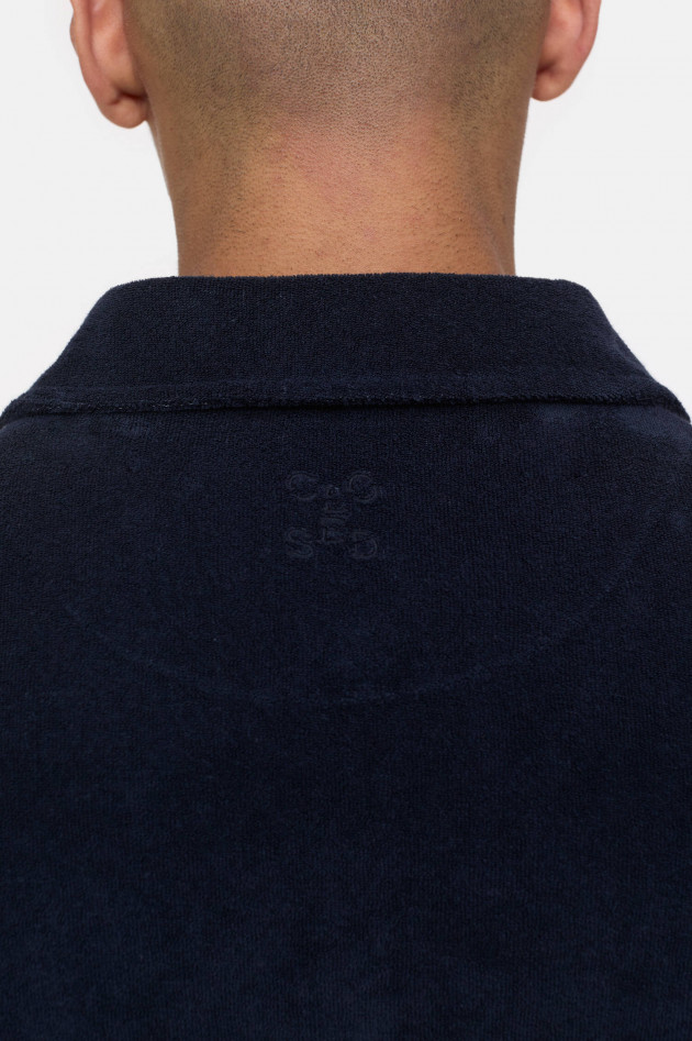 Closed Poloshirt aus Frottee in Navy