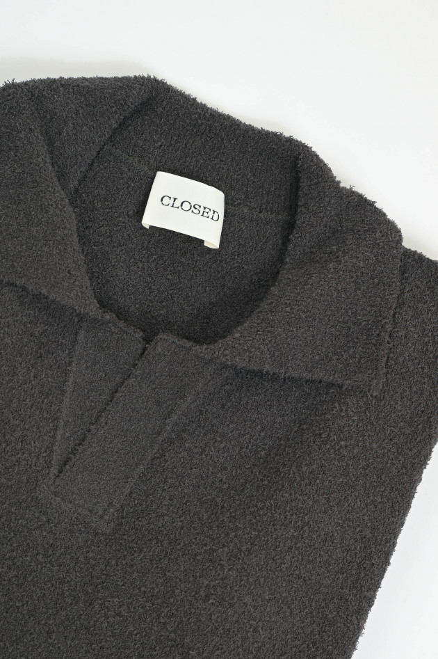Closed Poloshirt aus Baumwoll-Frottee in Braun