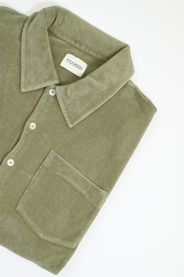 Closed Poloshirt aus Baumwoll-Frottee in Chino Green