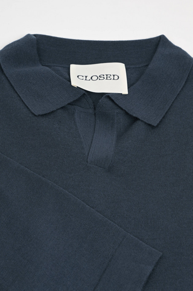 Closed Feinstrick-Shirt mit langen Ärmeln in Anthrazit