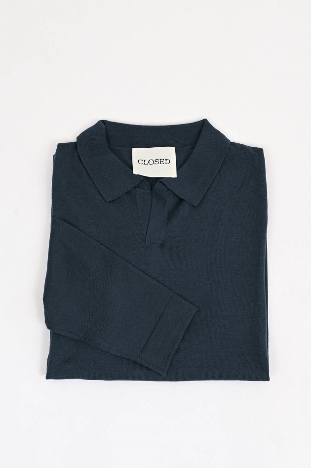 Closed Feinstrick-Shirt mit langen Ärmeln in Anthrazit