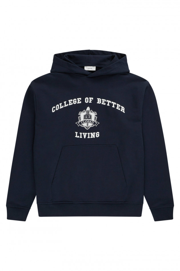 Closed College Hoodie aus Bio-Baumwolle in Navy