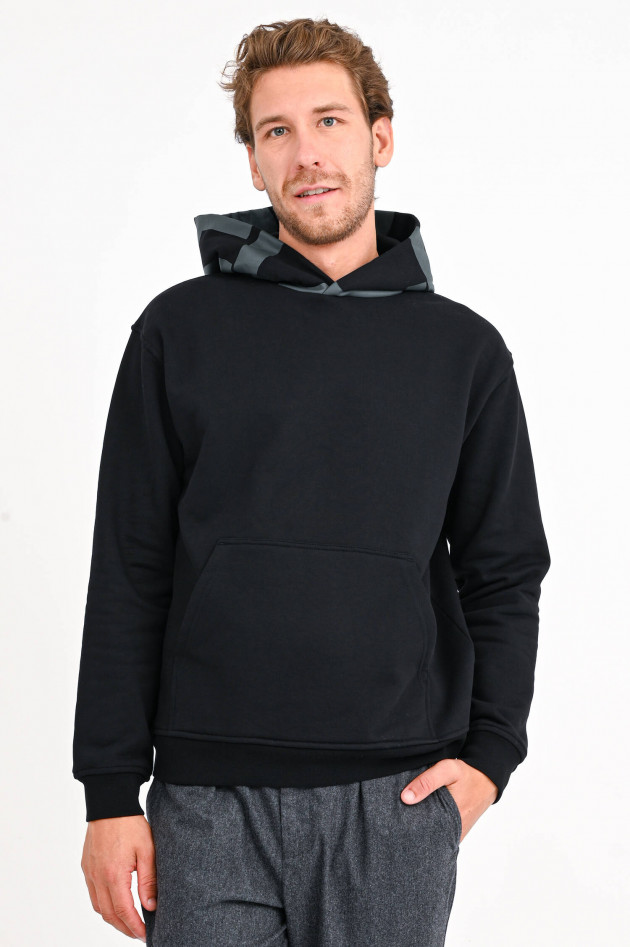 Closed Hoodie mit Print in Schwarz