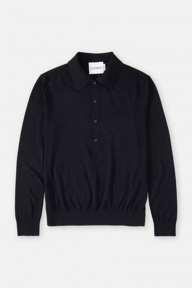 Closed Pullover mit Polokragen in Schwarz