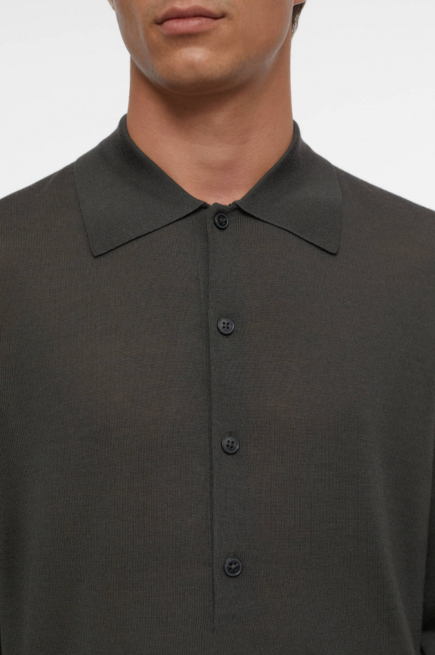 Closed Pullover mit Polokragen in Anthrazit