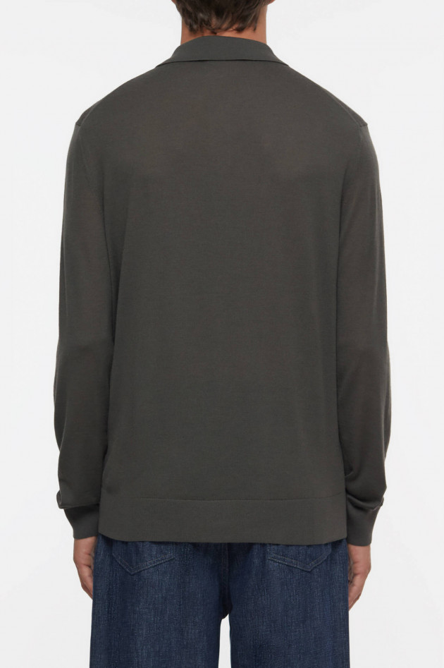 Closed Pullover mit Polokragen in Anthrazit