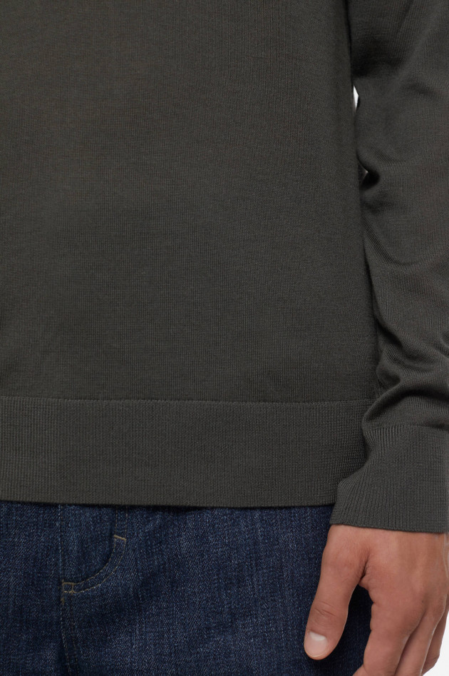 Closed Pullover mit Polokragen in Anthrazit