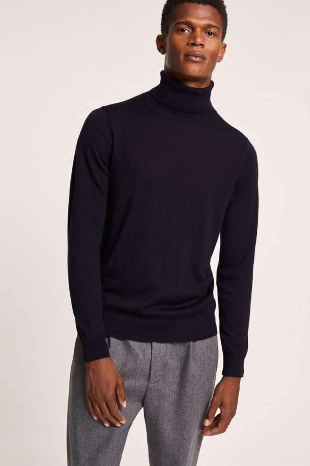 Closed Rollkragenpullover aus Wolle in Navy