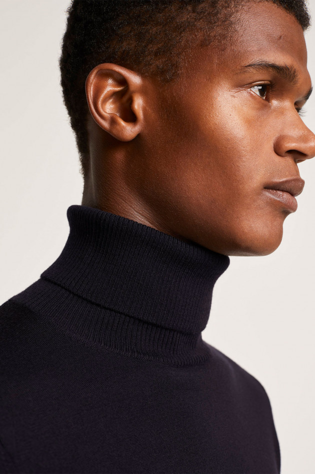 Closed Rollkragenpullover aus Wolle in Navy