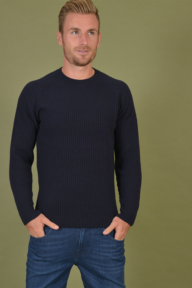 Closed Strickpullover aus Wolle in Navy