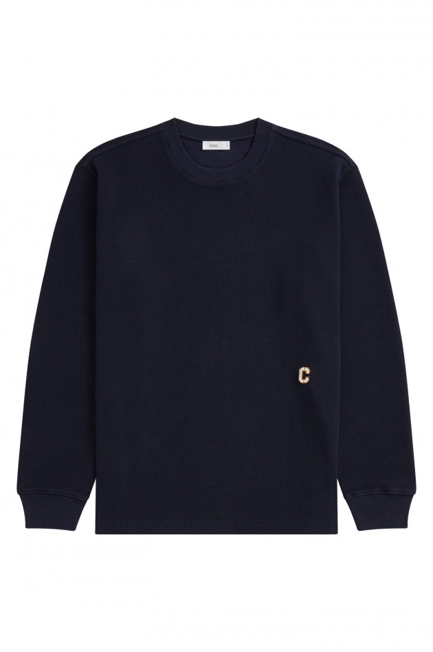 Closed Longsleeve mit Struktur in Midnight