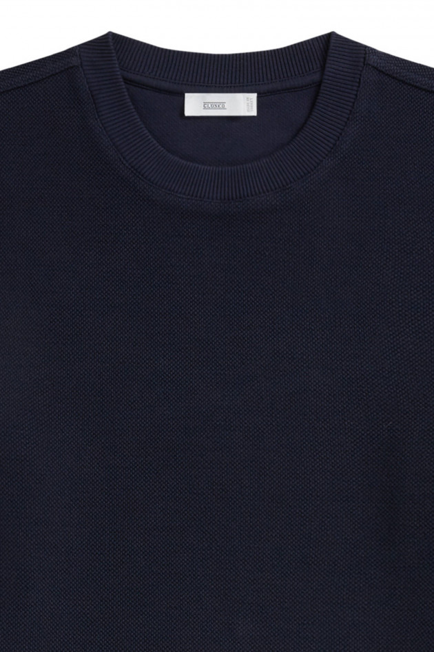 Closed Longsleeve mit Struktur in Midnight