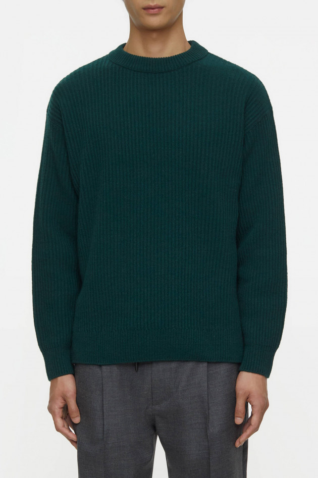 Closed Strickpullover aus Baumwolle in Dunkelgrün