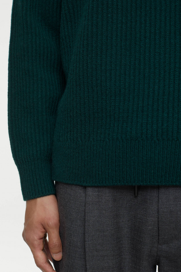 Closed Strickpullover aus Baumwolle in Dunkelgrün