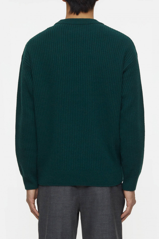 Closed Strickpullover aus Baumwolle in Dunkelgrün