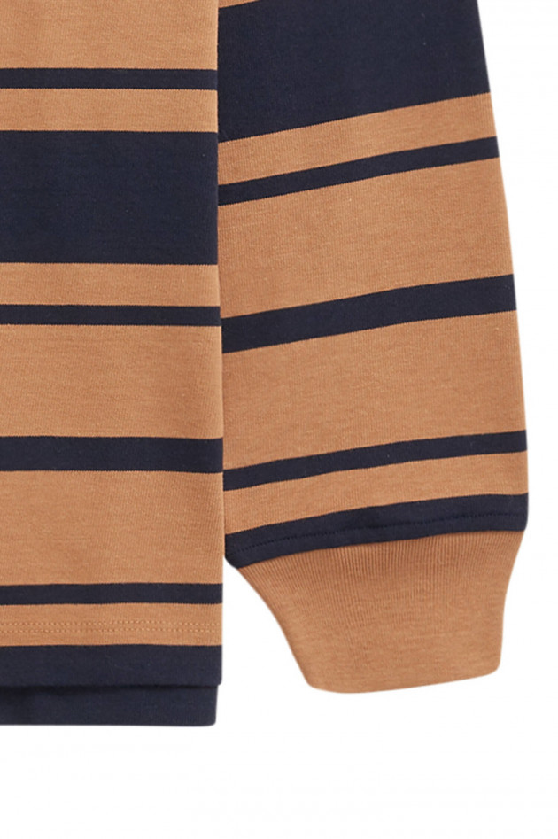Closed Gestreiftes Rugby Shirt in Navy/Camel