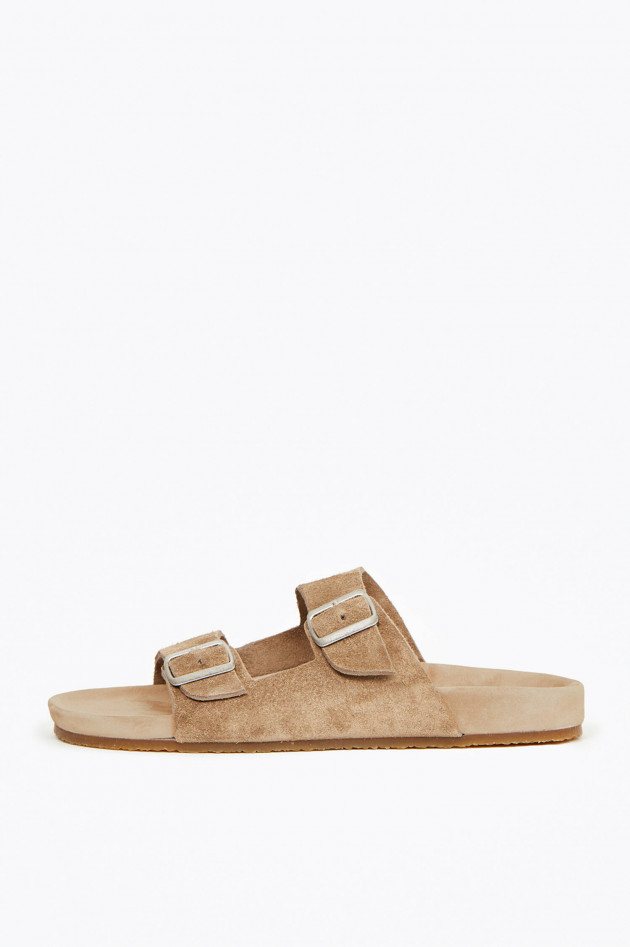 Closed Sandale aus Veloursleder in Beige