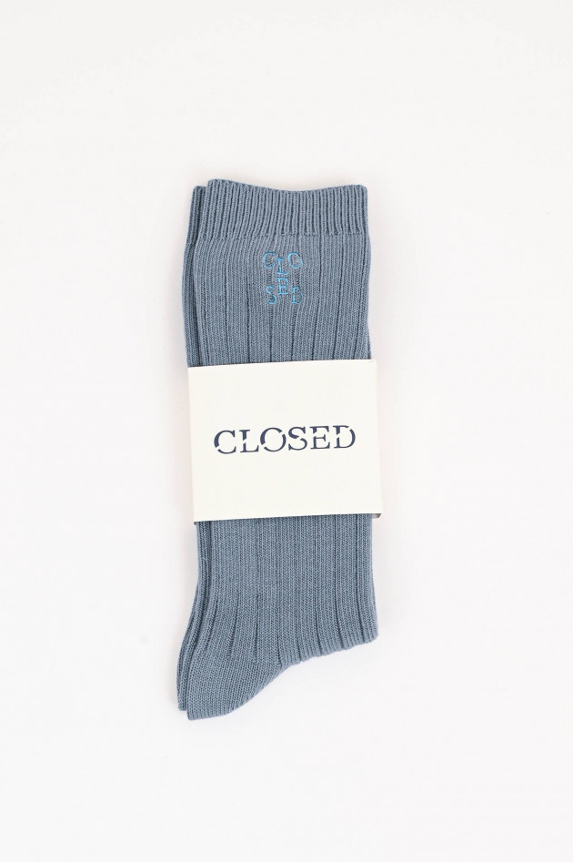 Closed Socken aus Baumwoll-Mix in Grau/Blau