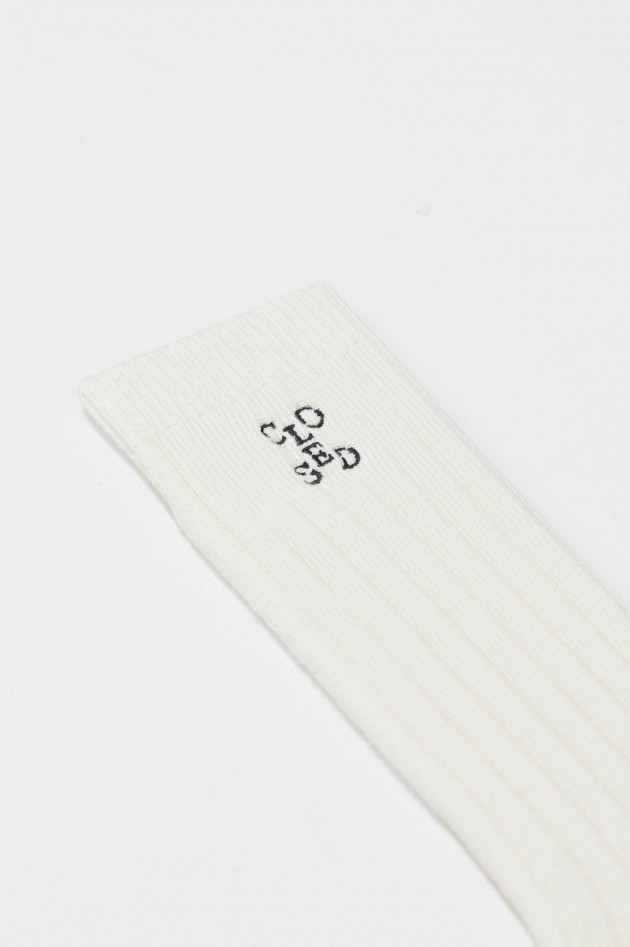 Closed Socken aus Baumwoll-Mix in Schwarz/Creme