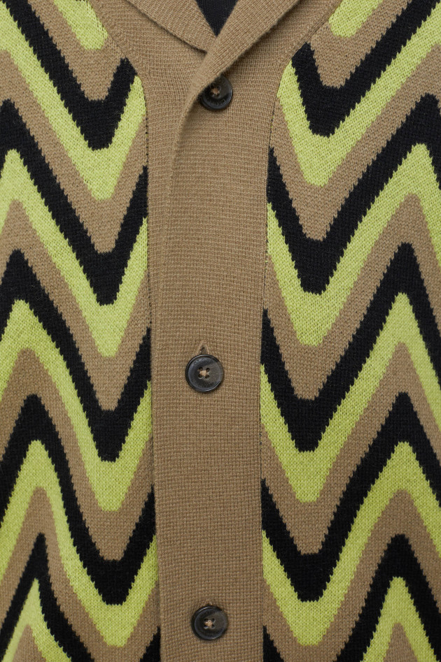 Closed Wollmix Strickweste in Beige mit Muster