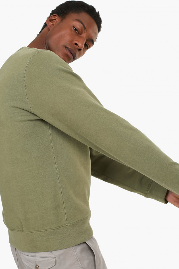 Closed Sweatshirt mit Print in Oliv/Rosa