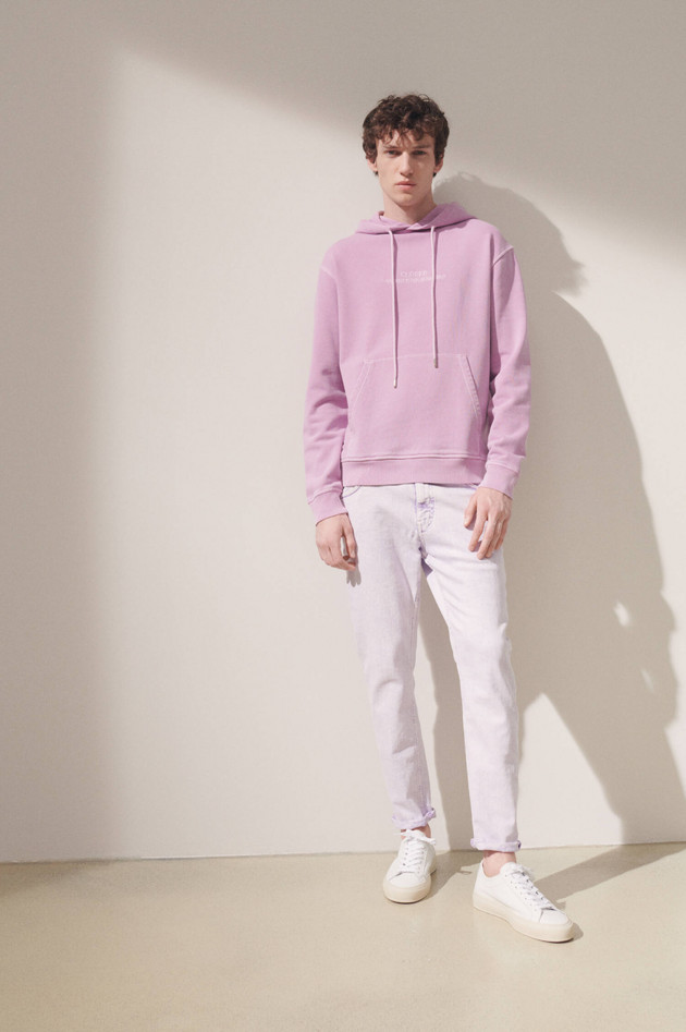 Closed Hoodie mit Schriftzug in Flieder