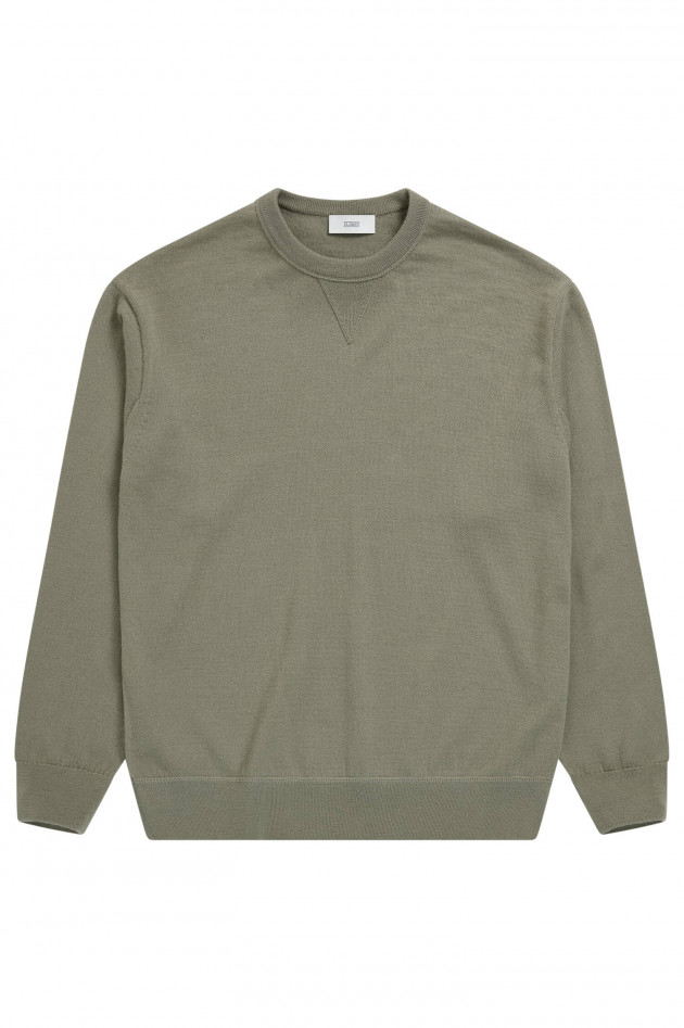 Closed Strick-Sweater in Matcha