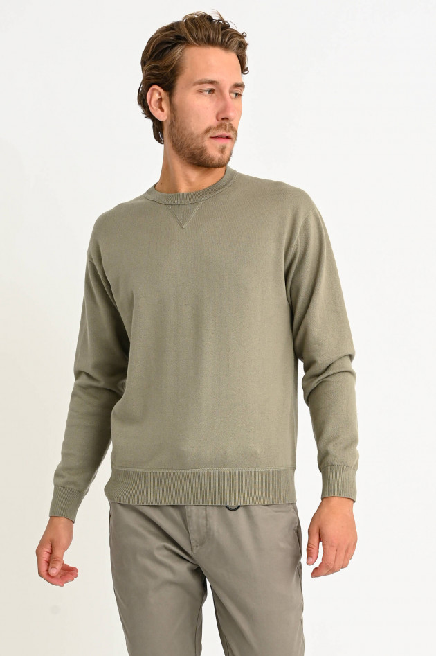 Closed Strick-Sweater in Matcha