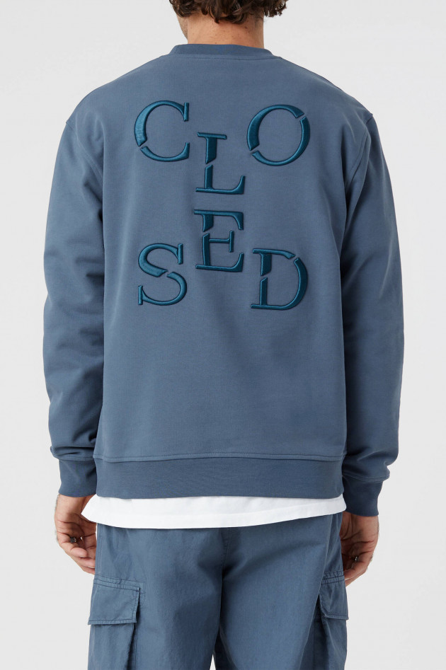 Closed Sweater mit Stickerei in Mittelblau