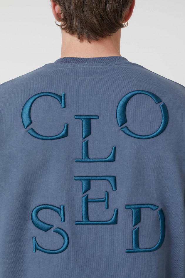 Closed Sweater mit Stickerei in Mittelblau