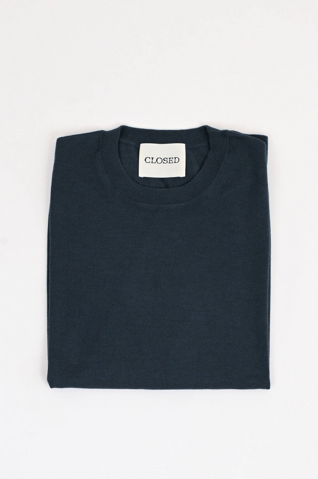 Closed Feinstrick-Pullover in Anthrazit
