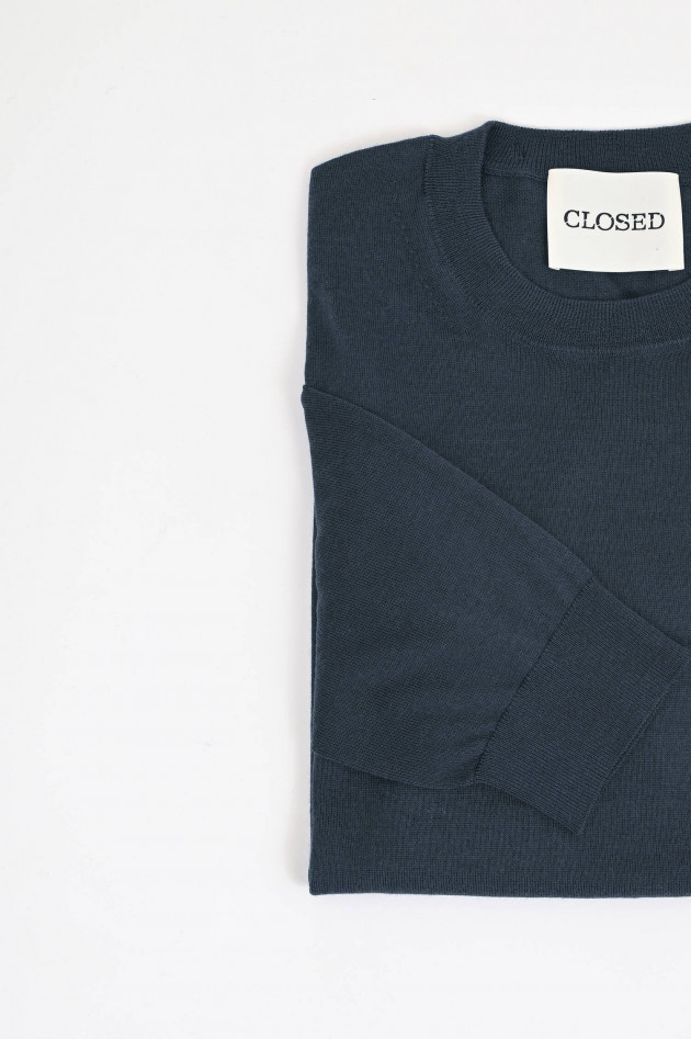 Closed Feinstrick-Pullover in Anthrazit