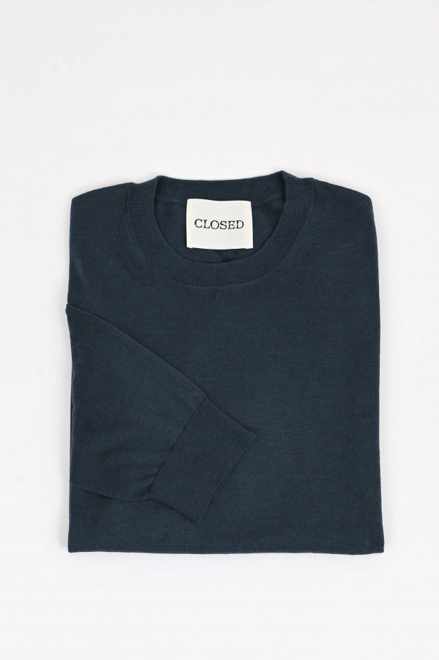 Closed Feinstrick-Pullover in Anthrazit