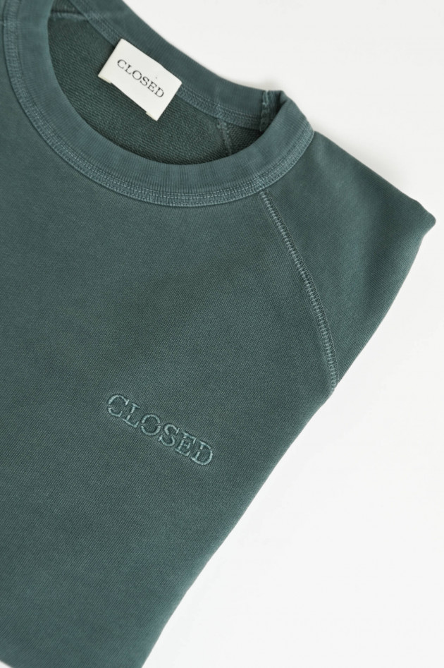 Closed Sweatshirt mit Stickerei in Petrol