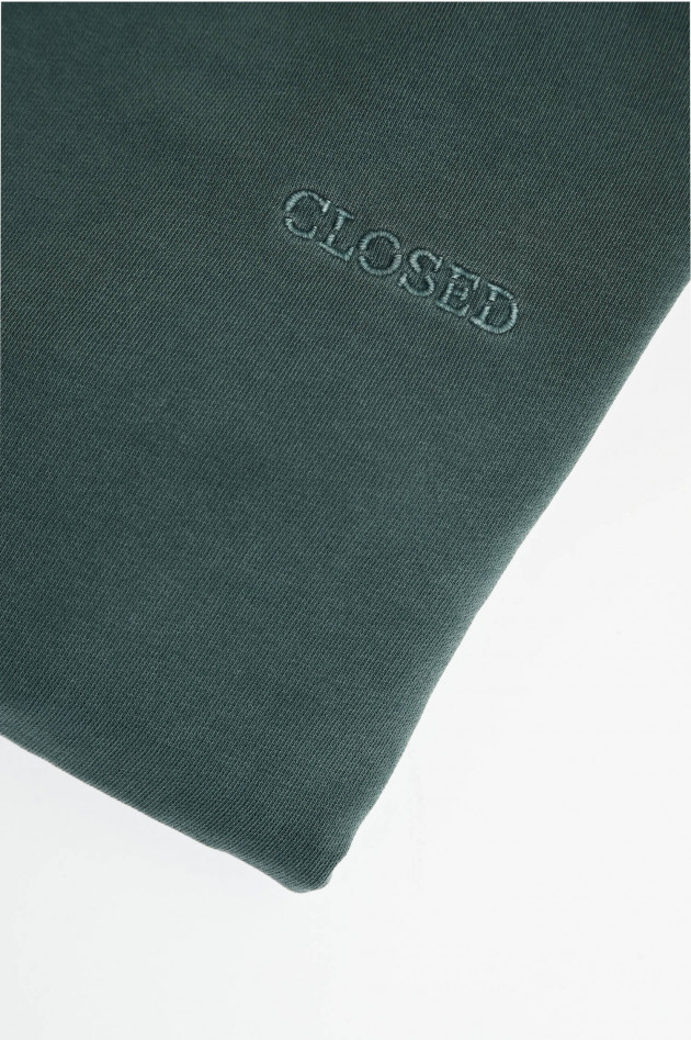 Closed Sweatshirt mit Stickerei in Petrol