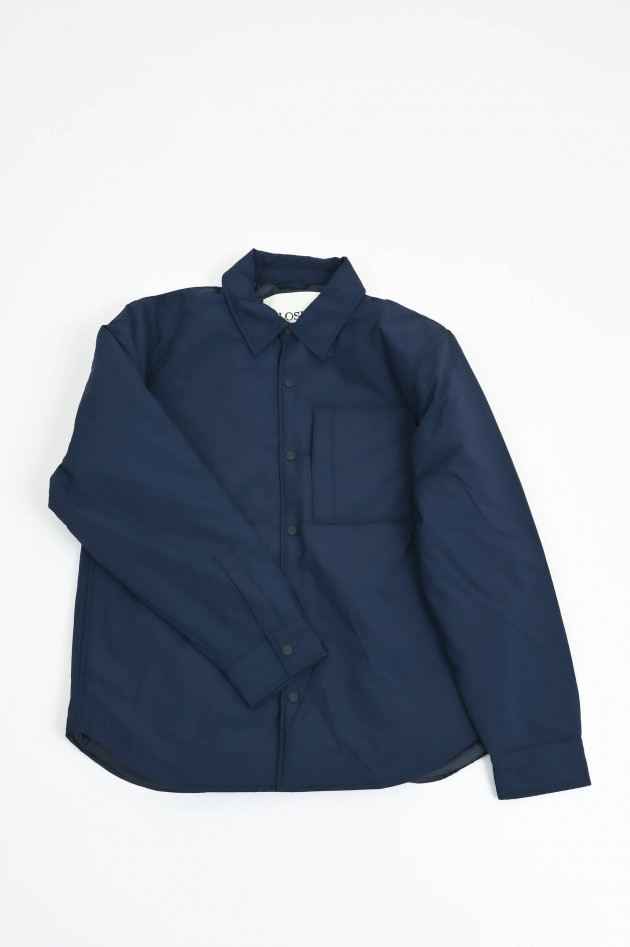 Closed Quilted Overshirt in Blau
