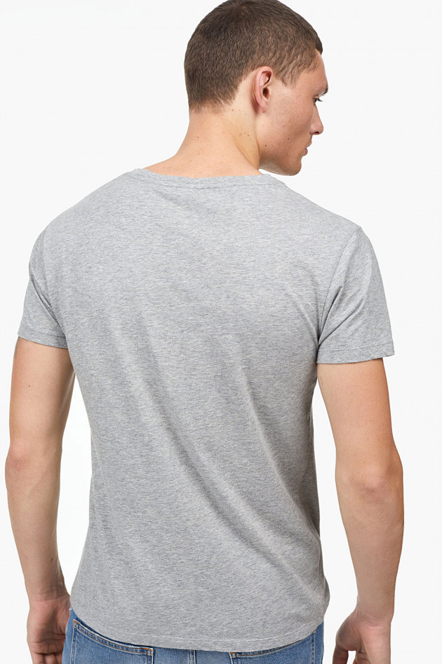 Closed T-Shirt mit Print in Grau/Blau