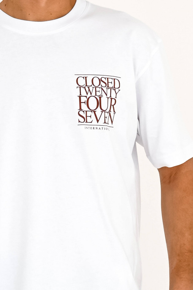 Closed T-Shirt mit Schriftzug in Weiß