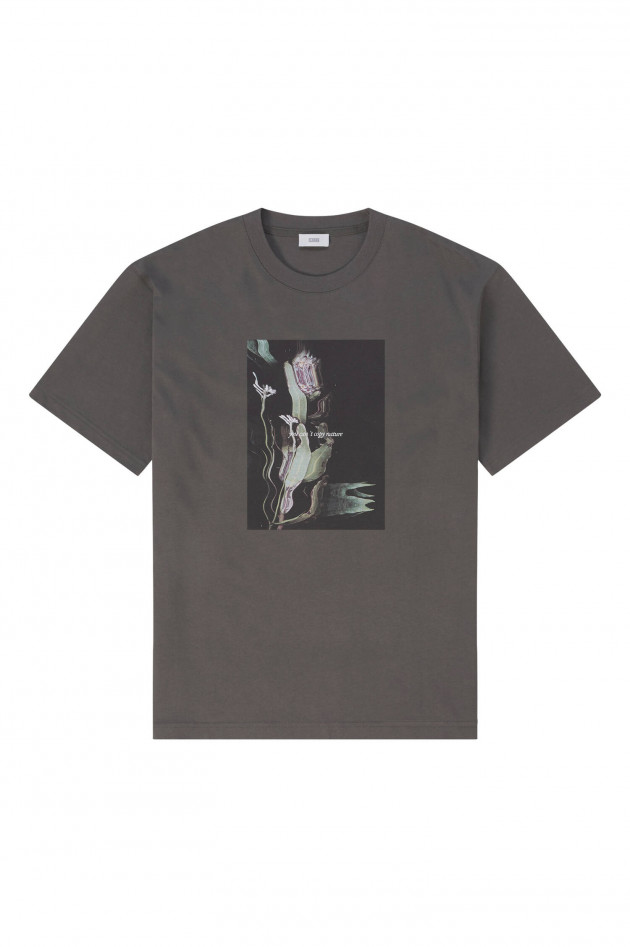 Closed T-Shirt mit Print in Anthrazit
