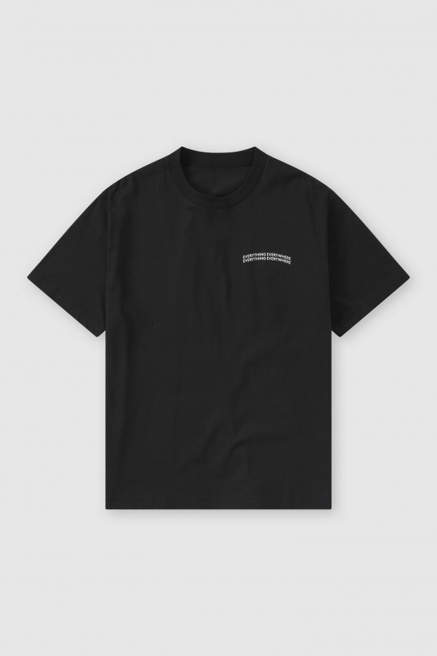 Closed T-Shirt mit Schriftzug in Schwarz