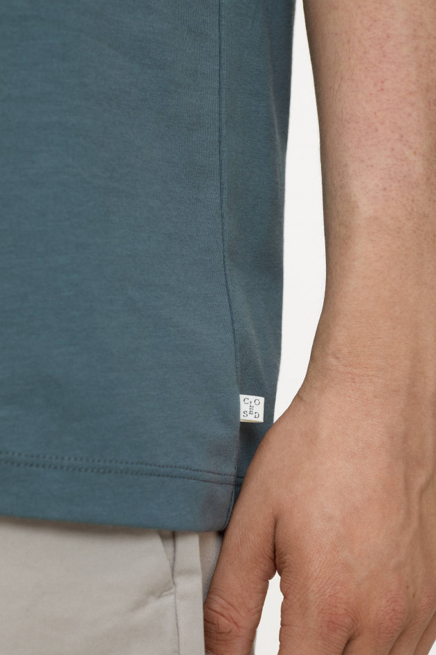 Closed T-Shirt aus Baumwolle in Petrol