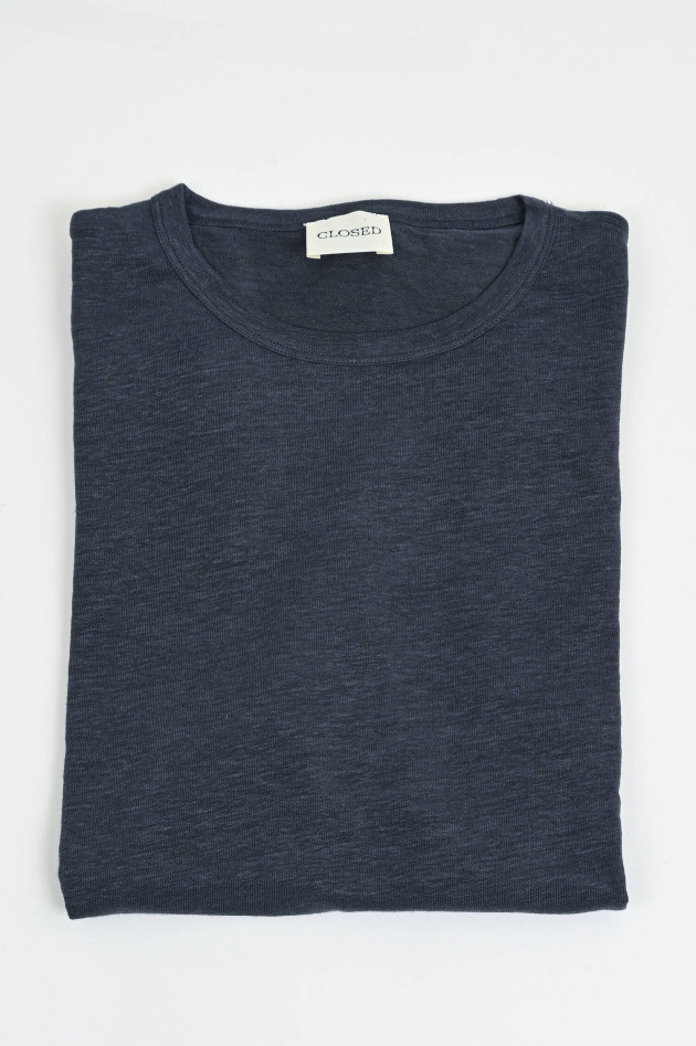Closed T-Shirt aus Leinen in Smokey Blue