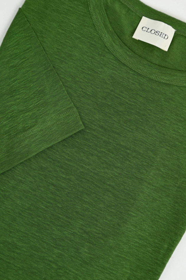 Closed T-Shirt aus Leinen in Ranger Green
