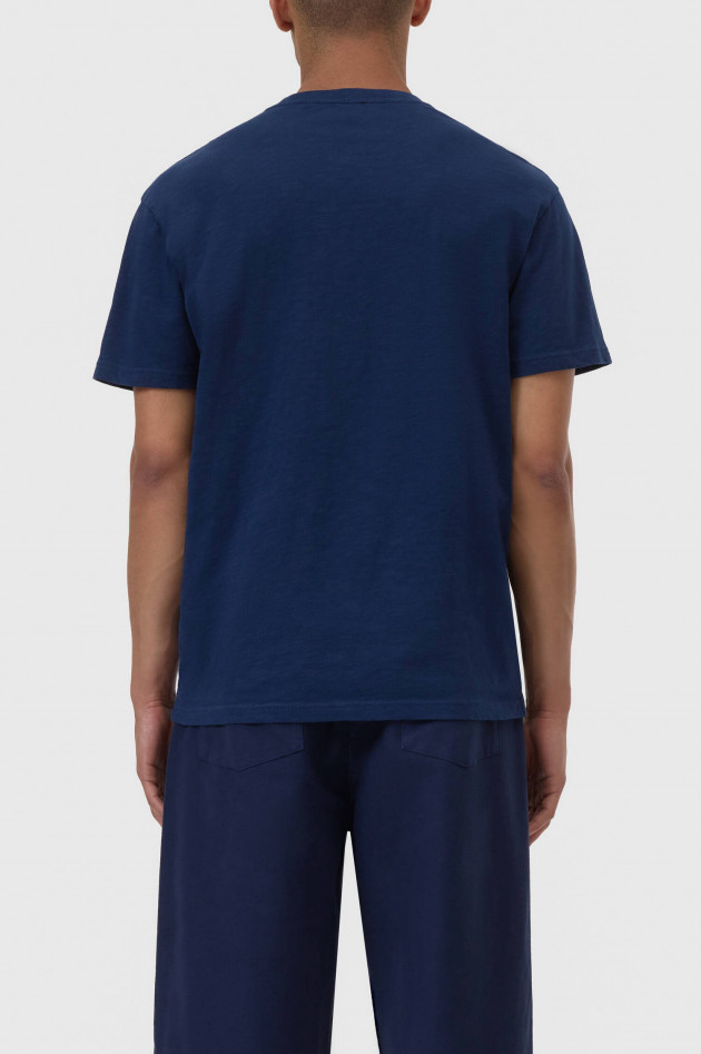 Closed T-Shirt mit Logo-Stickerei in Ink Blue