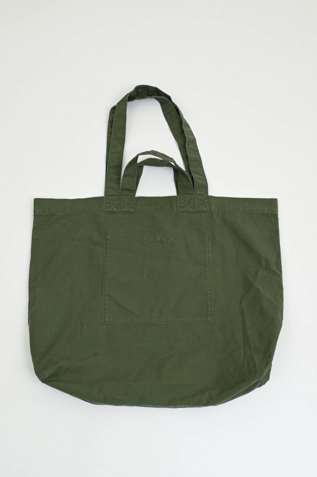Closed Canvas Tote TEQUILA in Ranger Green