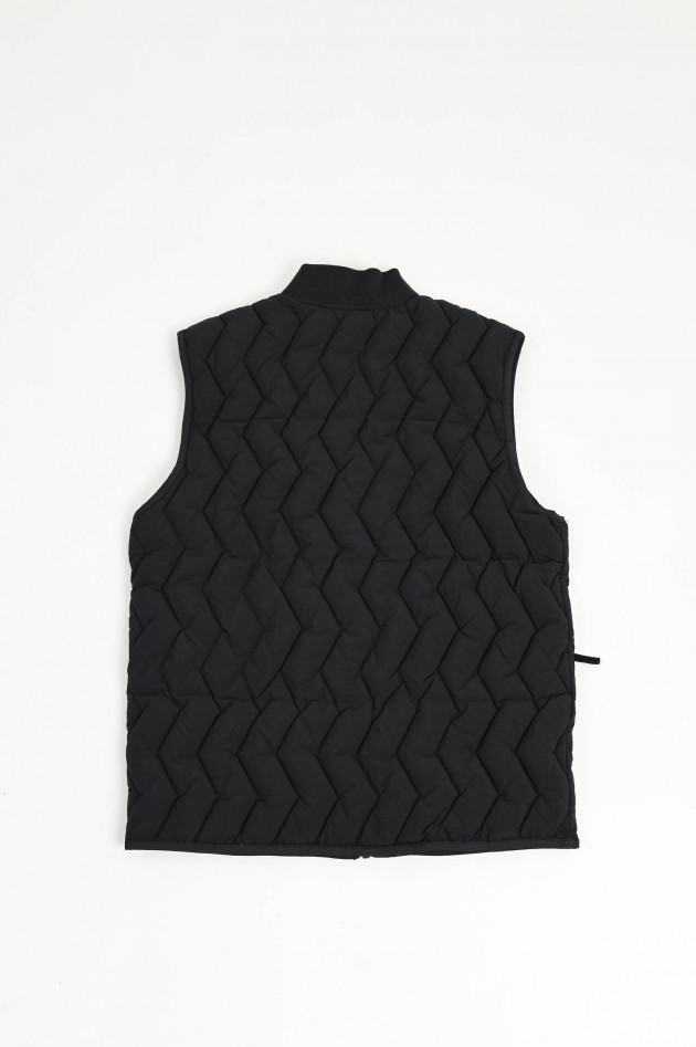 Closed Steppgilet in Schwarz