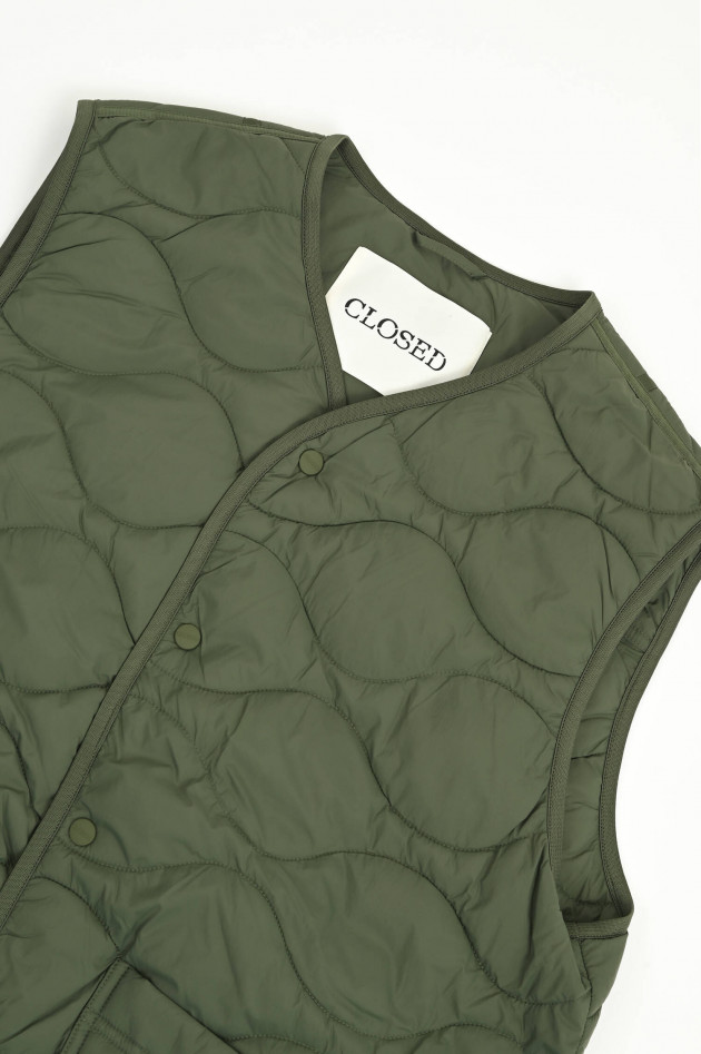 Closed Stepp-Gilet in Oliv