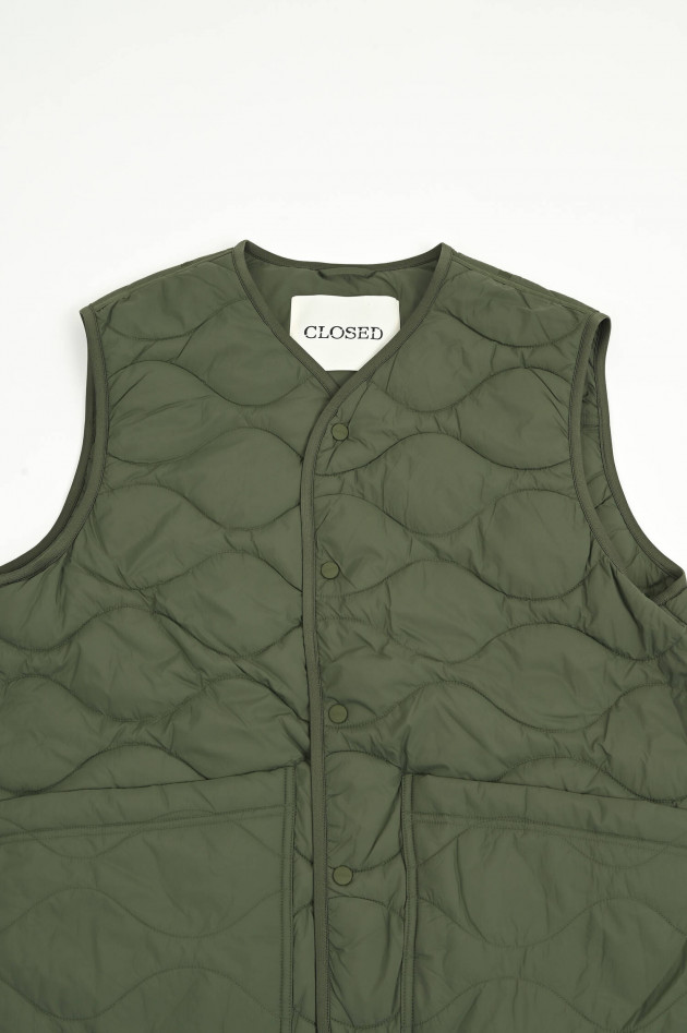 Closed Stepp-Gilet in Oliv